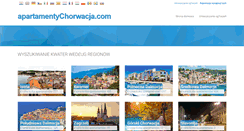 Desktop Screenshot of apartamentychorwacja.com